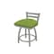 Holland Bar Stool Co 18" Low Back Swivel Vanity Stool, Nickel Finish, Canter Kiwi Green Seat 41118AN009 - alternate 1